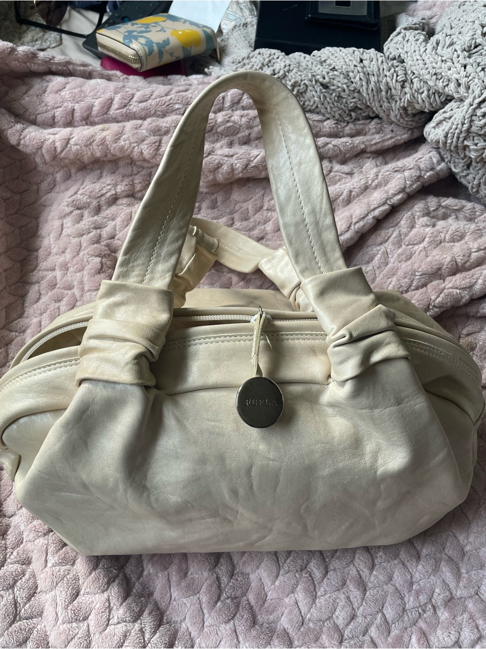 Furla Opalescent Soft Leather Shoulder Bag
